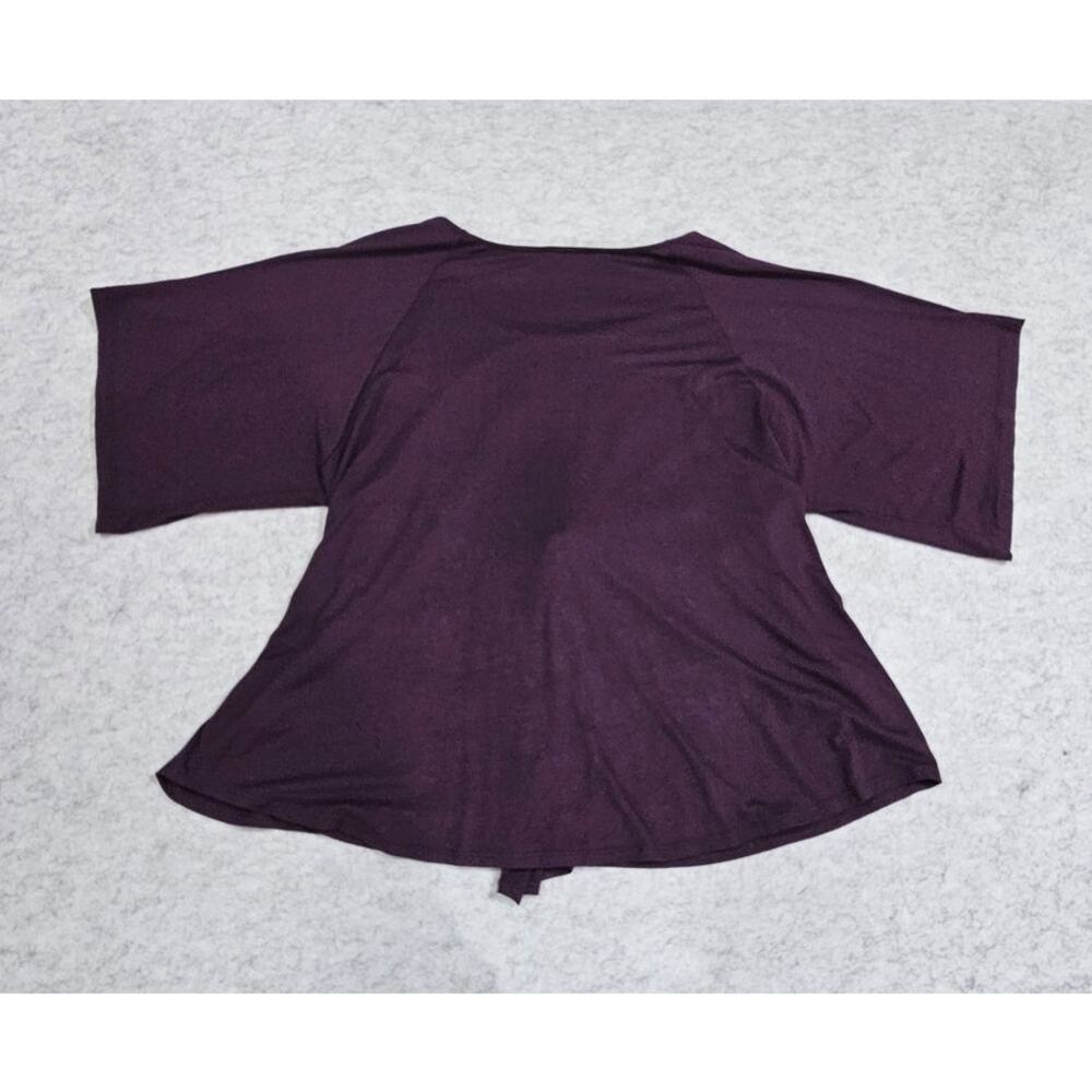 Karen Kane Twist Tie Shirt Top, Knot Front, Purple, Soft, Feminine, Womens Sz 3X - Picture 5 of 9